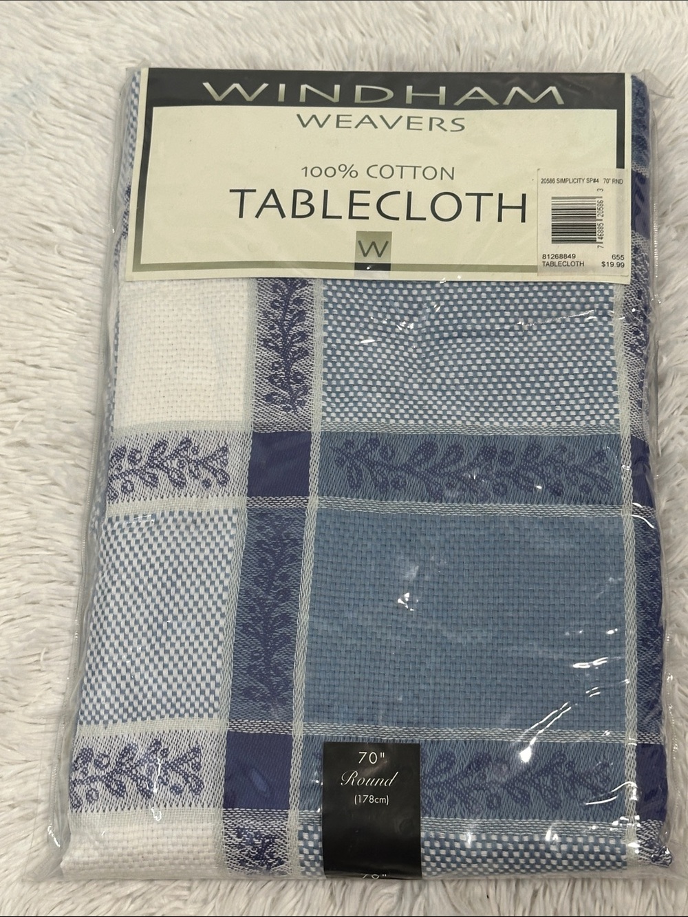 🥕 NWT Windham Table Cloth 70” Round
